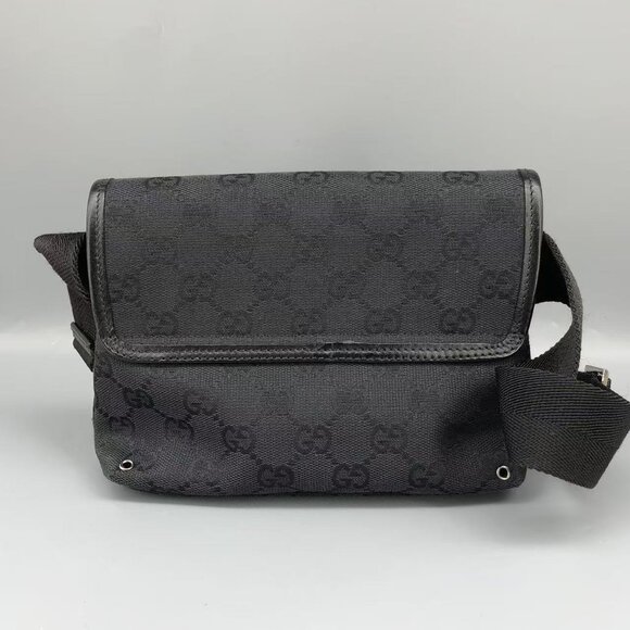 Authentic Gucci Black Canvas Belt Bag - Picture 2 of 14